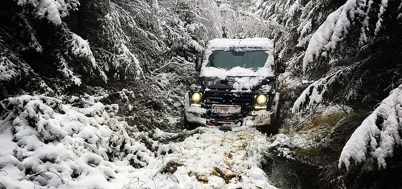 Premières neiges en Ardennes.